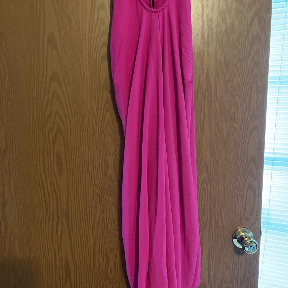 Chic Soul Vibrant Pink Maxi Dress